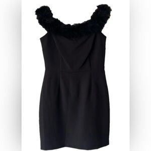 Gianni Bini Dress Lola Off The Shoulder Sleeveless Feather Detail
